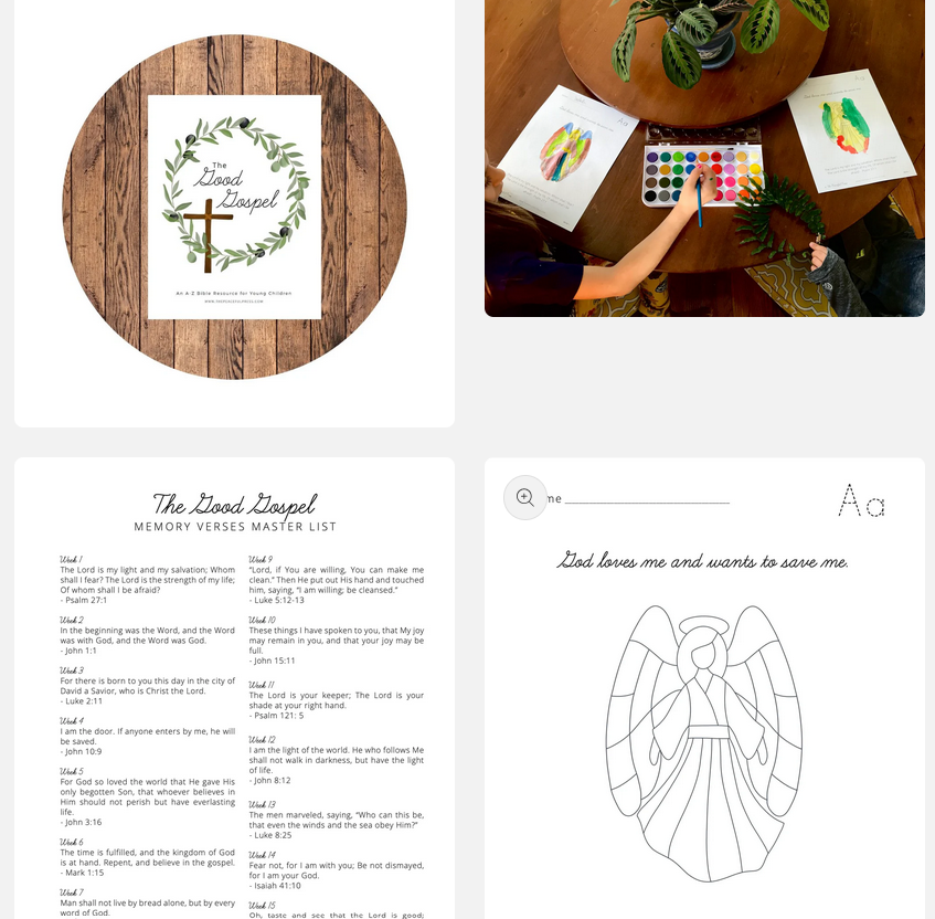 Activities from The Good Gospel curriculum